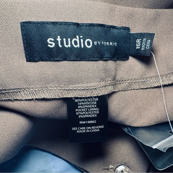 NWT Studio by Torrid Wide-leg Tailored Twill Pants - Picture 8 of 8